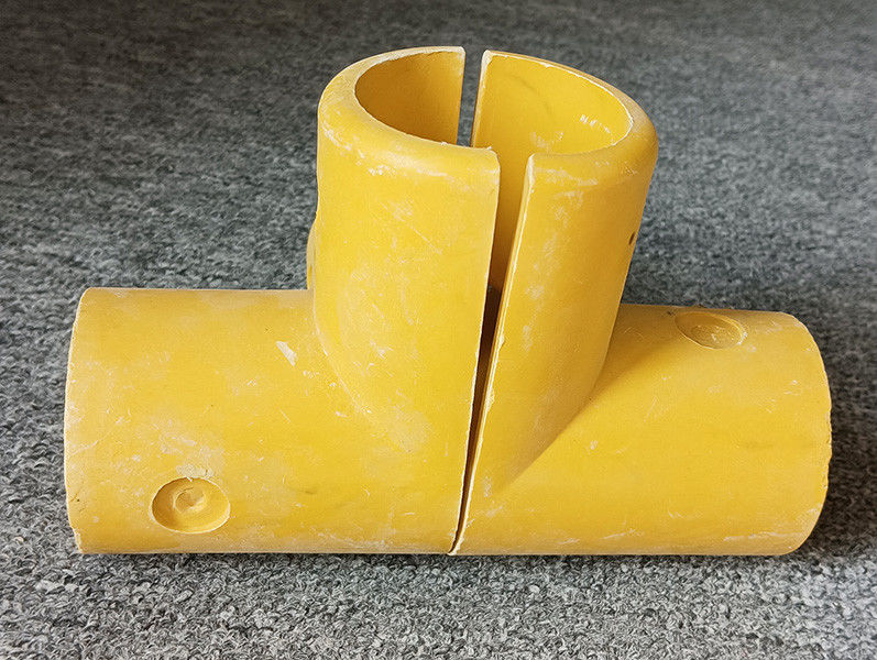 50mm 丸いチューブガラス繊維 FRP ハンドレール 固定肘ベースティー 四方向接続器